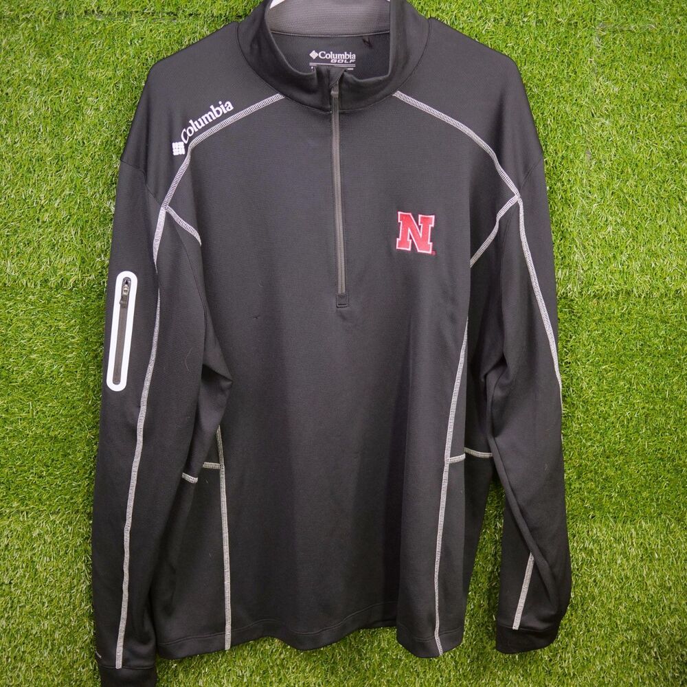 Columbia Golf Nebraska Huskers Omni-Wick Shotgun 1/4 Zip Pullover- Men's Size XL